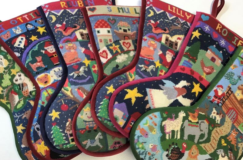Tapestry Christmas stockings 