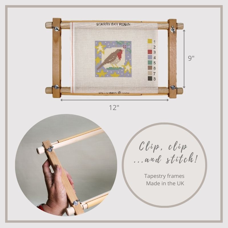 CF129 12″ Tapestry Clip Frame Jolly Red