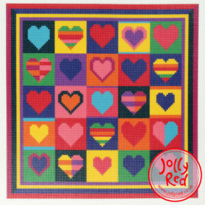 Jolly Hearts canvas