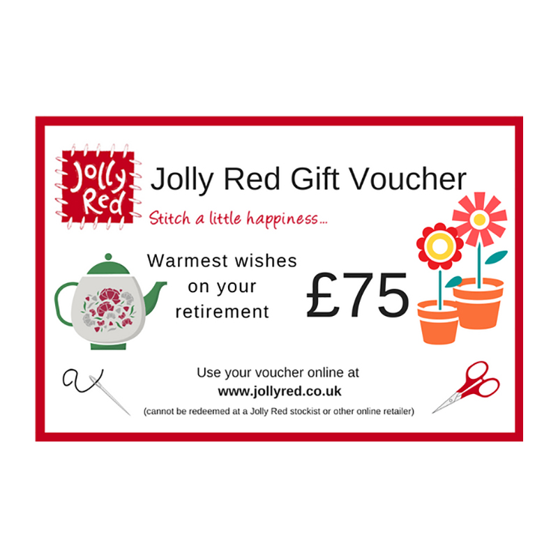 Retirement £75 Gift Voucher Jolly Red
